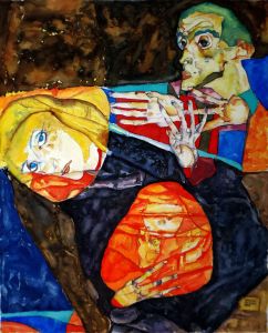 schiele replica watercolor